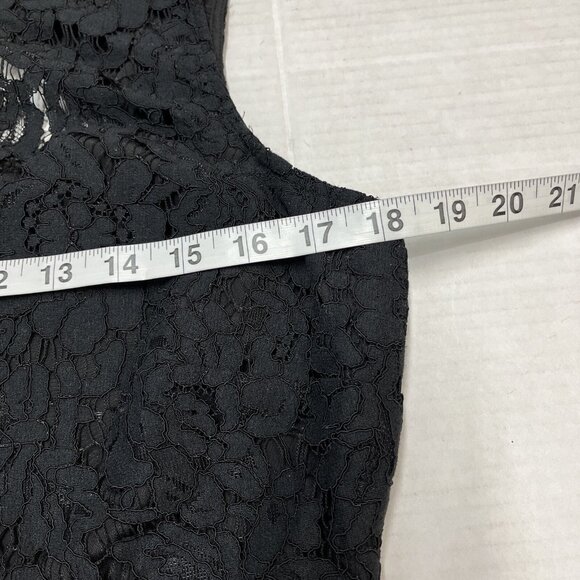 Truth & Fable Dress Womens XL Black Sheer Lace Bodice Chiffon Maxi Crochet Event - Picture 8 of 11